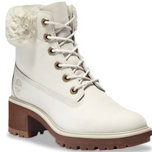 Timberland Kinsley Women's Lug Sole Waterproof Ankle Ivory Boot Size 9